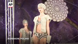 Traditional Polish crochet adorns wedding dresses and