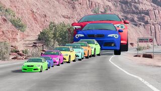 Giant & Small Cars vs Giant Pit – BeamNG.Drive