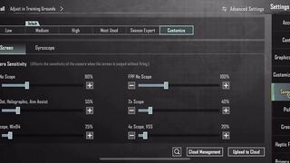 PUBG Mobile Sensitivity Setting