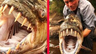 Caught a big fish with my hands