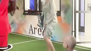 Pogba and his wife playing with their son