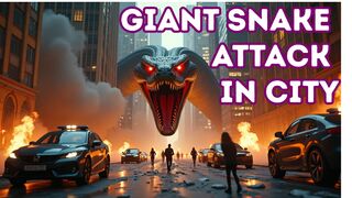 GIANT SNAKE ATTACK in CITY, Terrifying Monster Invasion 2025