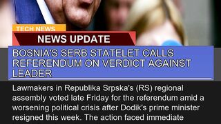 Bosnias Serb Statelet Calls Referendum on Verdict