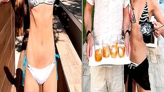 Georgia Toffolo Flaunts Her Toned Abs in a Skimpy