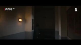 Pinned against a wall to avoid being caught  Gyeongseong Creature Ep 4