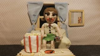 Crimson screen Horror stop motion