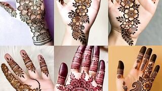 new baridel istlish mahndi design and simple Mahandi design hard to fingers mahndi design 5