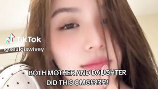 Both mother and daughter doing same trend.