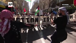 Tens of thousands march across Australia in support of Palestinians in