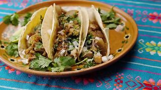 Delicious carnitas tacos for Mexican night
