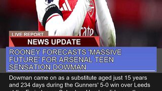 Rooney Forecasts Massive Future for Arsenal Teen