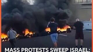 Chaos in Tel Aviv Highways Blocked with Burning Tires as Families Accuse Netanyahu of Sacrificing Hostages!
