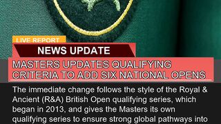 Masters Updates Qualifying Criteria to Add Six Nat