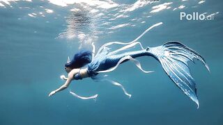 Mermaid swimming