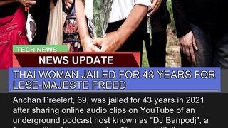 Thai Woman Jailed for Years for Lesemajeste Fr