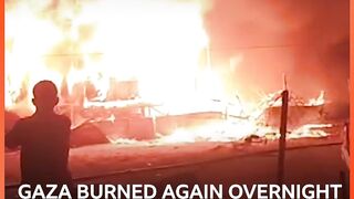 Night of Fire in Gaza Israeli Airstrikes on Tent Camps, Raids in West Bank  shorts  TheWorldEng