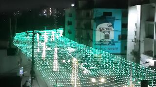 It has been decorated for the occasion of Eid Milad-un-Nabi.