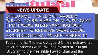 Exclusive Trailer of Aabeer Gulaal to Release on