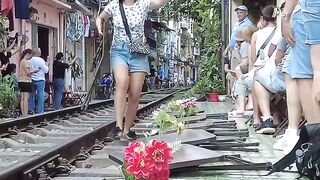 Walking Through Hanois Famous Train Street   A Must-See Vietnam Travel Experience