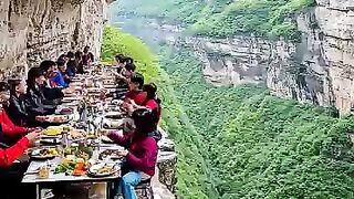 Banquet on the Edge   Mountain Feast aiart