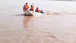 So far, 44 people, including women and children, trapped in the flood, have been shifted to a safe place