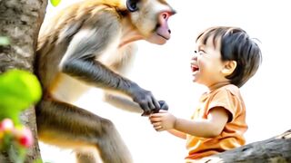 Monkey play the children