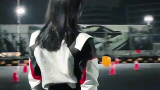 Beautiful drifting car racer from Indonesia