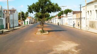 Quiet streets in the city of Itapipoca in Brazil
