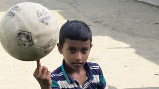Football kid technical gifted