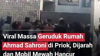 Rumah politikus Partai NasDem Ahmad Sahroni di Tanjung Priok, Jakarta Utara dirusak massa.