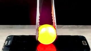 Red Hot Ball VS Samsung Phone satisfying