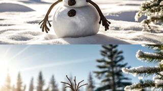 Snowman in Winter   Find the Difference Challenge