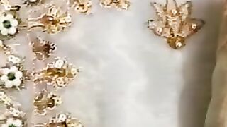 *Partywear fashion designer*  *3(PC) UNSTITCH SUIT*
