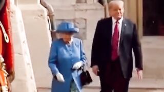 Donald trump funny Moments with Queen Elizabeth