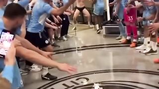 The Dressing Room Scenes When Manchester City PREMIER LEAGUE