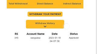 Mera pehla withdraw 10 1 2023