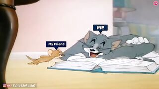 Tom and Jerry Meme one day before the Exam New funny cartoon 2023