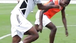 Tchouameni destroys Camavinga in training