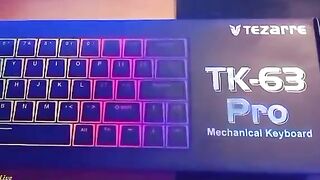 Tezarre TK63 Pro Unboxing  Review  Off-White Mechanical Keyboard Gameplay Test! 2