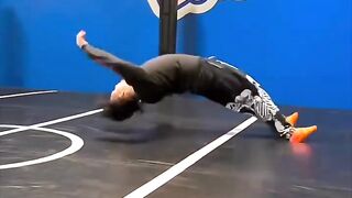 He is just acting, no human is injured in this video.   This man became famous during the fall