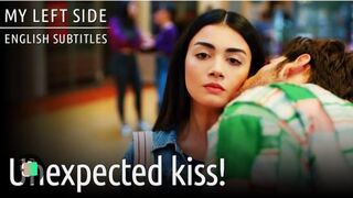He unexpectedly kissed her,  My Left Side Turkish Drama