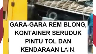 Lagi! Truk Kontainer Diduga Rem Blong Seruduk Truk Lain di Gerbang Tol Ciawi 2, Sopir Melarikan Diri