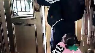 This little girl just cant wait to go to school
