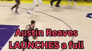 Reaves throws a Near FULL-COURT DIME for the LeBron