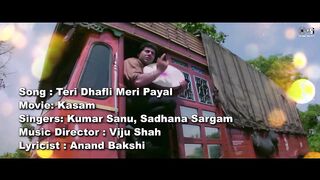 Teri Dhafli Meri Payal - Lyrical  Kasam  Sunny Deol Neelam  Kumar Sanu Sadhana Sargam 90s Hits