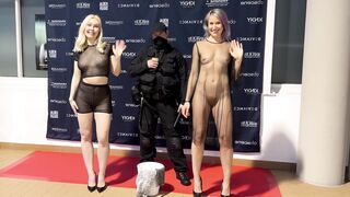 Anna Delos Cleaning Floor With Transparent Sheer Outfit 2025
