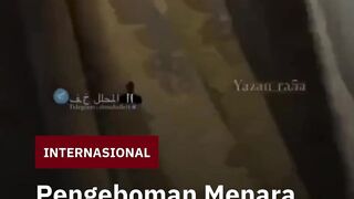Israel Bom Sussi Tower di Gaza City, Gedung 15 Lantai Runtuh Total
