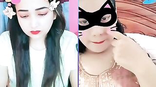 Bangladeshi girls Anika vs mim live show pk