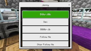 Jenny colette mod for Minecraft bedrock