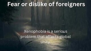 English vocabulary words, xenophobia English
